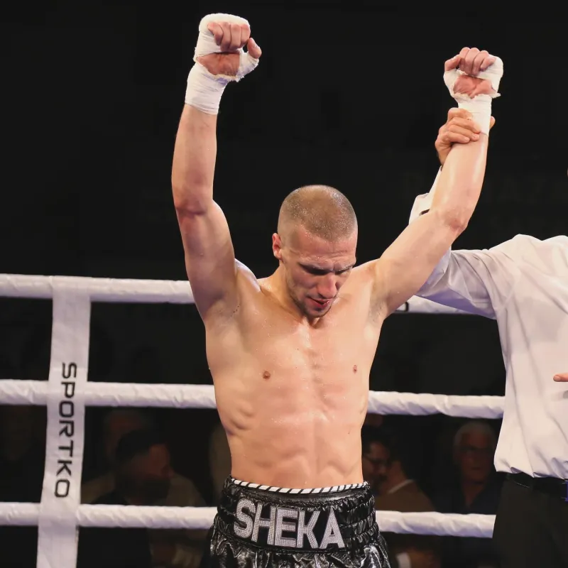 Šerif „Šeka“ Gurdijeljac posle pobede u ringu